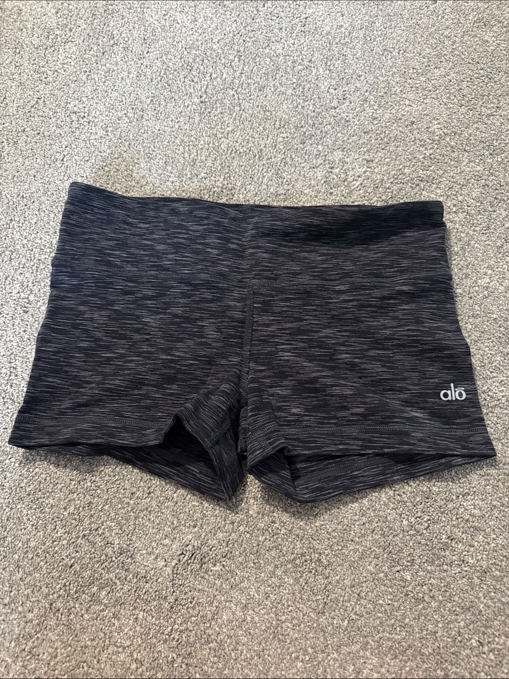 Alo Big Waves Shorts Heathered Black Yoga size Large